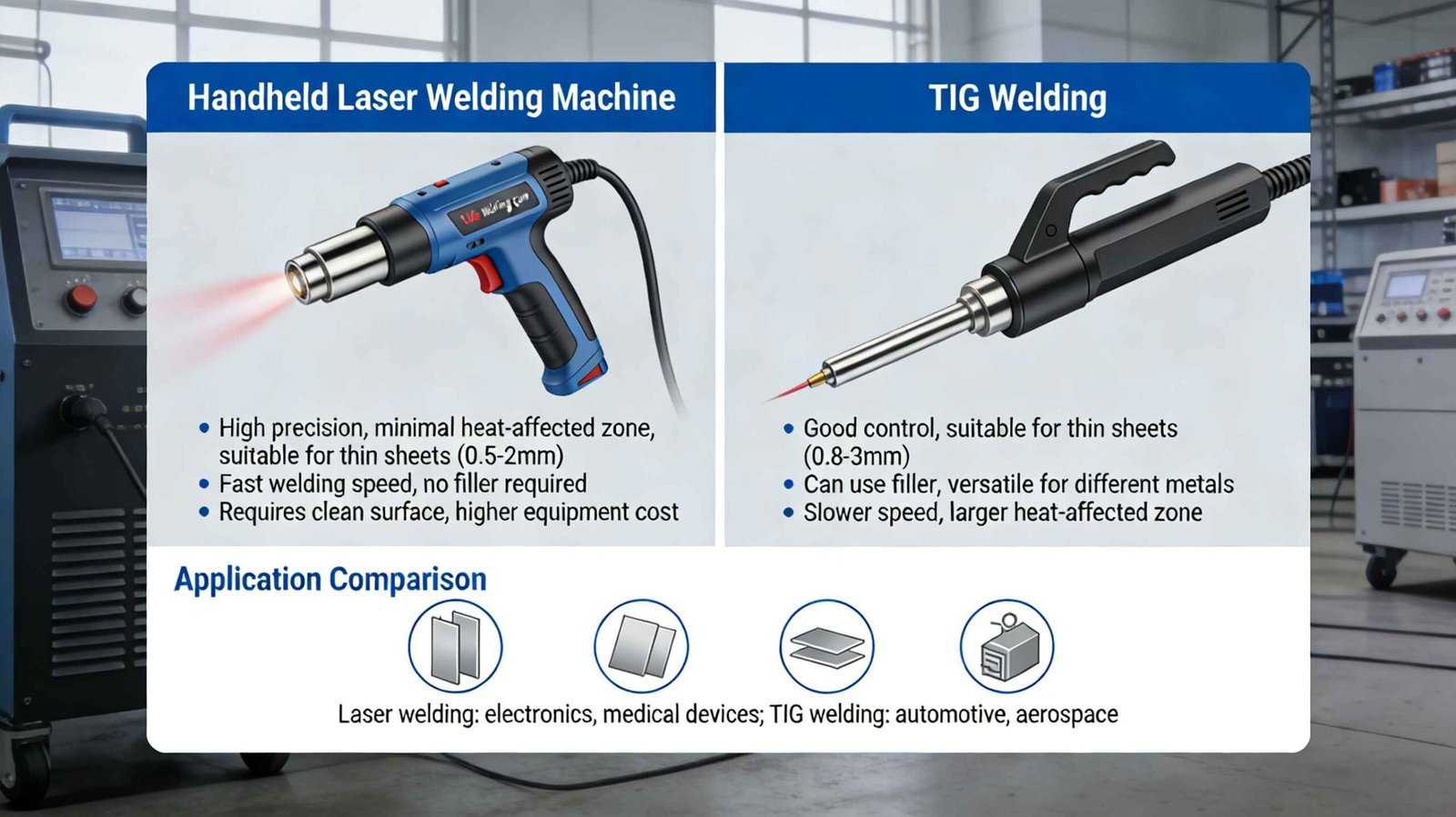Handheld Laser Welding Machine vs TIG Welding for Thin Sheet Metal Work