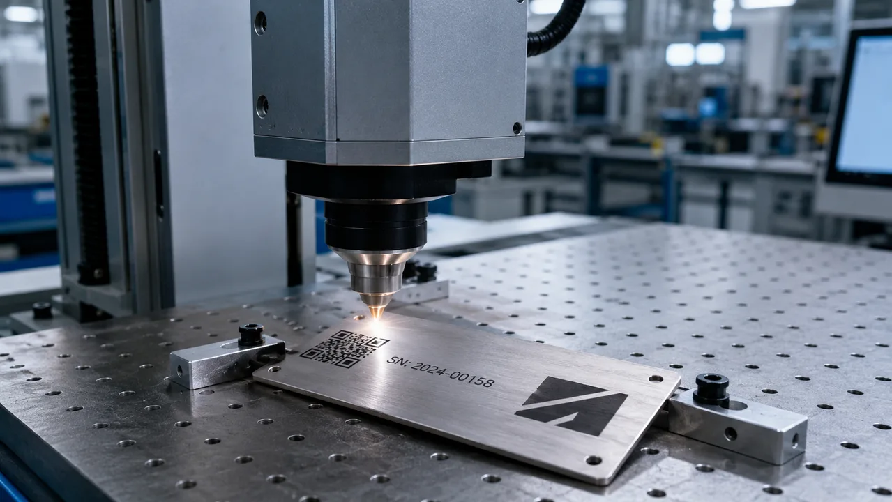 Fiber laser marking stainless plate